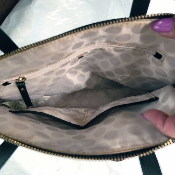 Kate Spade Cedar Street Maise Satchel - Black & Ivory - EUC - Picture 7 of 12